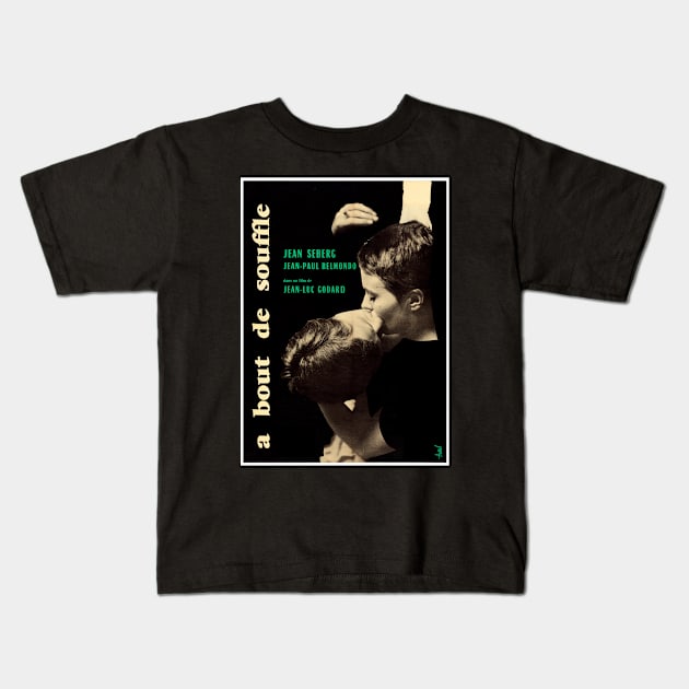 Breathless (1960) Kids T-Shirt by Scum & Villainy